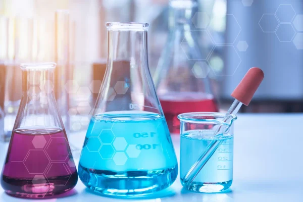 stock photo glass laboratory chemical test tubes with liquid for analytical medical pharmaceutical and 1402576790